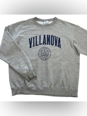Vintage Villanova University Men’s Gray Champion Crewneck Sweatshirt Pullover XL